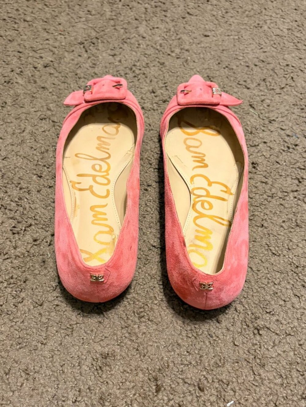 Sam Edelman Pink Sonja Leather Buckle Flats Size 9 Slip On Pointed Toe - Picture 3 of 4